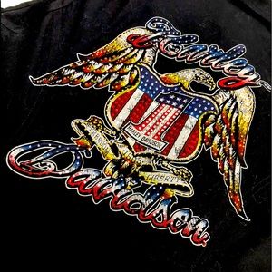 Harley Davidson zip up patriotic sleeveless Amazing top. NWT! Freedom Eagle #1❤️